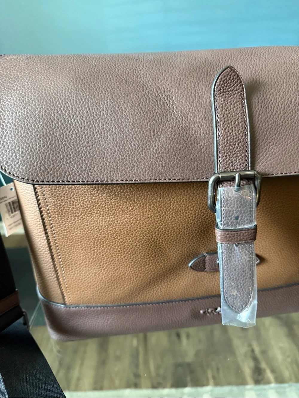 Coach Hudson Messenger Bag Leather Tobacco Mahogany NWT (with storage dents)